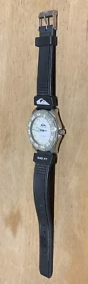 Quiksilver Watch Black Strap Grey Dial White Face Water Resistant - For Parts • £9.99