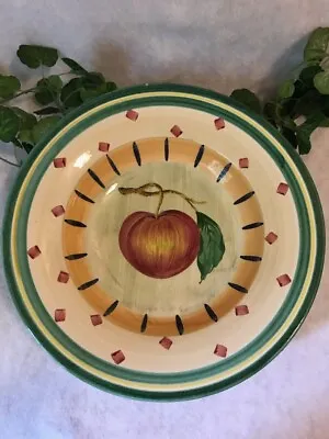 $24.66 • Buy HP Vietri Red Apple Pasta Serving Bowl 12  1995 Italy Yellow Green