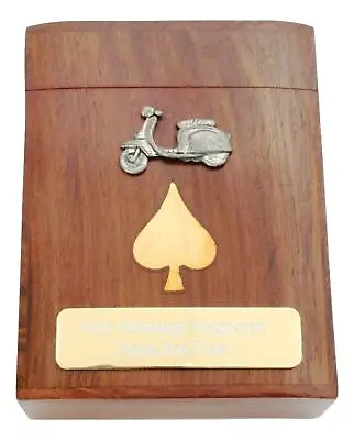 Lambretta Scooter Playing Cards In Wooden Box With FREE ENGRAVING 212 • £24.99