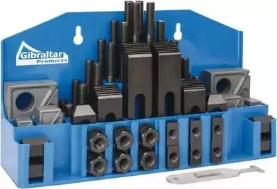 Gibraltar 52 Pc Steel Step Block & Clamp Set For 1/2-13 Stud Thread 5/8  T-Slot • $130.55