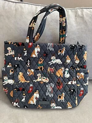 Vera Bradley Holiday Dogs Medium Zip Top Tote Bag • $85