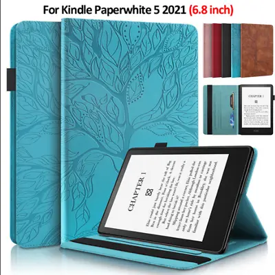 $3.99 • Buy For Amazon Kindle Paperwhite5 11th Gen Leather Stand Wallet Tablet Case Cover