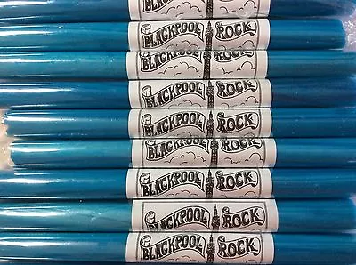 £18.50 • Buy Gift Box Of 36 Sticks Of Traditional Wrapped Blackpool Rock - Blue Spearmint
