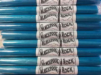 Gift Box Of 6 Sticks Of Traditional Blackpool Rock - Blue Spearmint  • £6.80