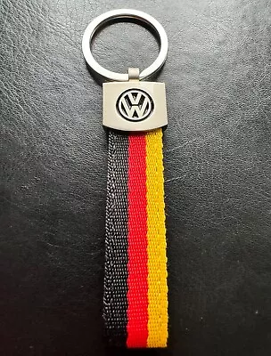 Exclusive VW Keychain With German Flag – Perfect For VW Enthusiast BLACK LOGO • $11.03
