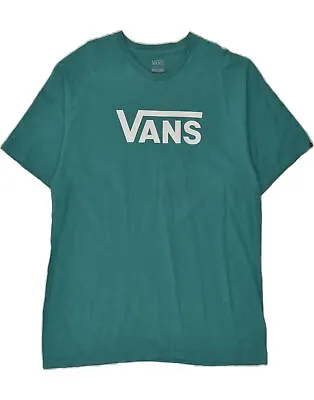 VANS Womens Graphic T-Shirt Top UK 18 XL Turquoise Cotton AH08 • £12.68