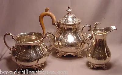 $2167.75 • Buy Antique Victorian Sterling Silver 3 Pc Tea Set William Hunter London 1860 44oz