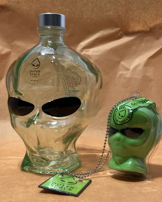 $34.99 • Buy Alien Head Outer Space Vodka Large Empty Glass Bottle & Ice Cube Mold 750 ML UFO