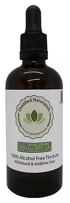 110ml Olive Leaf Extract Herbal Tincture (Alcohol & Glycerin Free) Glass Bottle • £14.75