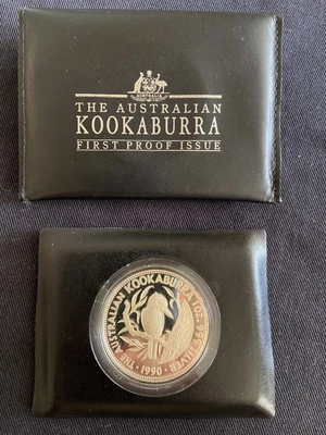 $70 • Buy The Australian Kookaburra - First Proof Issue - 1 Oz 999 Silver 1990 - 5 Dollars
