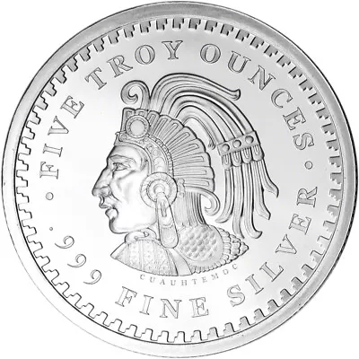 5 Oz. Golden State Mint Silver Round Aztec Calendar .999 Fine • $159.29