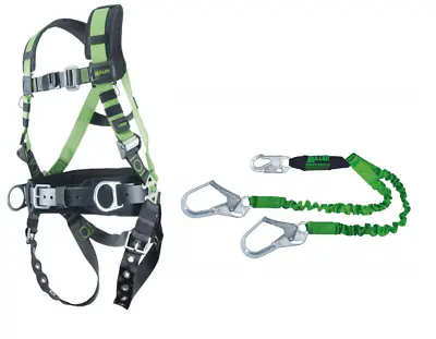 Miller Revolution Harness Quick Connect W Belt RPY-QC-BDP/UGN And Lanyard L-XL • $179.40