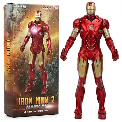Marvel Avengers Iron Man MK45 Model Tony Stark 12  Action Figure Superhero Model • £93.58