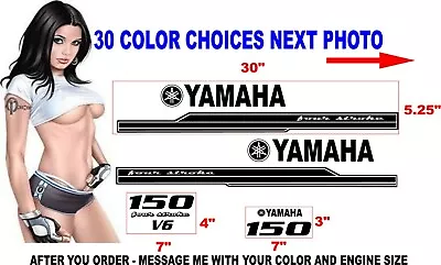 Yamaha  Outboard Engine Decals Kit Stickers  Decal 125 150 200 225 250 300 350 • $49