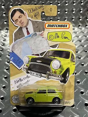 Matchbox Mr BEAN 1964 Austin MINI COOPER Lime Green TV Long Live The Bean HTF • $9.38