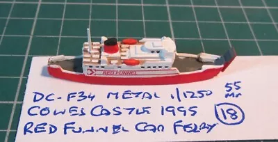 Cowes Castle 1995 Red Funnel Car Ferry By DC-F34 Scale 1/1250 Ship Model • £24.99