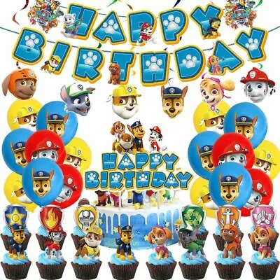 Paw Patrol Party Set Party Supplies Tableware Kids Children Birthday Decoration • $8.99