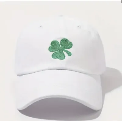 IRISH SHAMROCK White Hat Baseball Cap IRELAND SPORT OLYMPICS FOOTBALL Rugby • £8