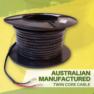 $33.50 • Buy TWIN CORE 5mm 10M METRE WIRE CABLE 29 AMP CARAVAN TRAILER 4X4 12V 2 SHEATH