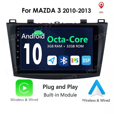 For Mazda 3 2011 2013 Android 10 9  Car Dash NO DVD GPS Navigation Stereo Radio • $188