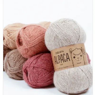 Drops Alpaca 4ply Knitting Yarn 100% Soft Sock Wool Crochet 30 Colours 50gr Ball • £3.20