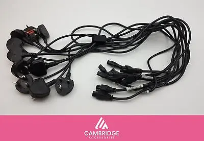 Joblot 10 UK 3 Pin Power Cord C5 Clover Leaf Power Cable • £15.99