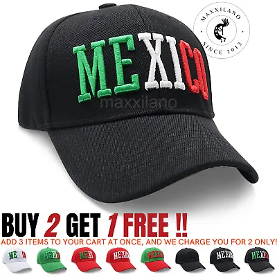 Mexican Snapback Hat Hecho En Mexico Curved Bill Hats Baseball Cap Polo Style • $11.99