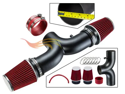 BCP RW RED 1997-2000 Corvette C5 5.7L V8 Dual Twin Ram Air Intake Kit+ Filter • $89.99