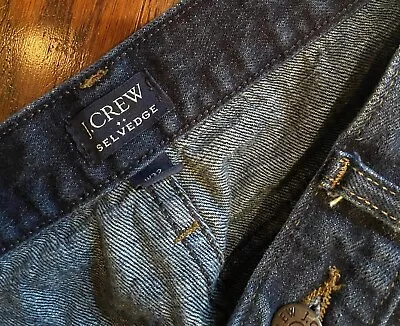 J Crew Selvedge Men’s Jeans Size 32x32 Dark Wash Style AK902 Straight Fit Denim • $46