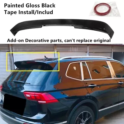 Tailgate Rear Roof Spoiler Wing Gloss Black For 2018-2023 VW Tiguan R-Line Style • $69.99