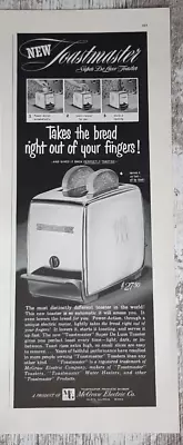 1953 Toastmaster Vintage Print Ad Super Deluxe Toaster Chrome Automatic Elgin IL • $5.24