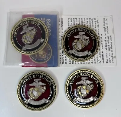 4 Marine Corps Parris Island Crucible Challenge Coins - Double Sided • $14.99