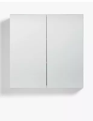 John Lewis Bathroom Cabinet White Gloss Double Mirrored  60x60x15 Cm RRP £145 • £25