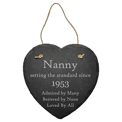 PERSONALISED BIRTHDAY GIFT SLATE PLAQUE SIGN 30th 40th 50th 60th 65th 70th 75th • £9.95