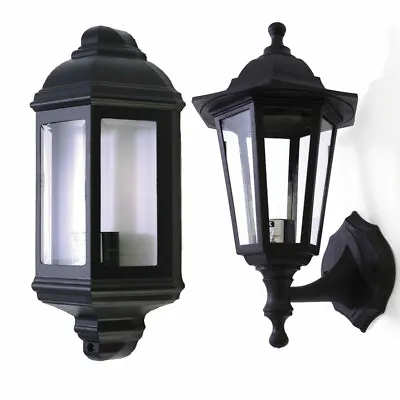 E27 LED Full Half Coach Traditional Vintage Outdoor IP44 Wall Lantern Light Lamp • £19.95