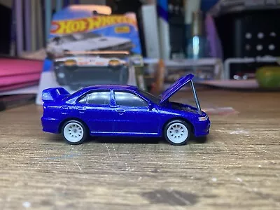 Matchbox Moving Parts Mitsubishi Lancer Evo IV Super Custom Wheel Swap • $18