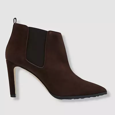 $1075 Manolo Blahnik Women's Brown Chelda Suede Chelsea Bootie Boot 39.5EU/9.5US • $344.38