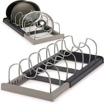 £20.34 • Buy Expandable Retractable Storage Rack Kitchen Accessories Pot Rack Pot Lid Holder