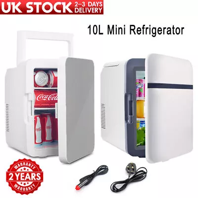 10L Mini Fridge Table Top Electric Cooler Portable Bedroom Ice Box Office Car UK • £27.71