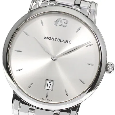 MONTBLANC Star Classic 108768 Date Silver Dial Quartz Men's Watch_772474 • $699.54