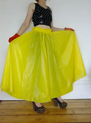 £42 • Buy PVC Long Skirt Maxi Full Circle Vinyl Roleplay Plastic Clothing Retro