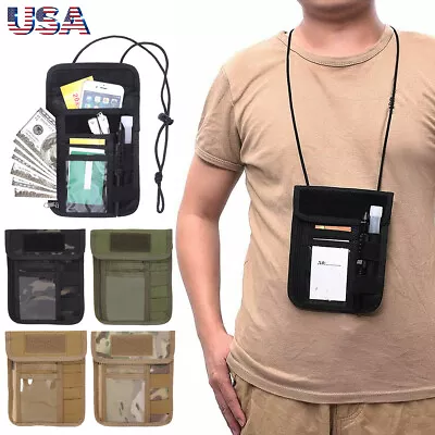 Travel Hidden Wallet Pouch RFID Blocking Passport Holder Anti-theft Neck Pouch • $10.98