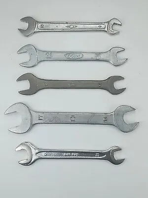 Vintage Motorcycle Open-Ended Metric Wrench Tool Lot (5) - Honda Motors DIN 895 • $15.50