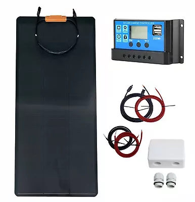 100w 150W 200W Flexible Solar Panel Kit ETFE 12v Battery Charger  Caravan Boat • £179.99