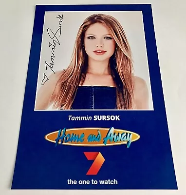 TAMMIN SURSOK *Danni Sutherland* Signed HOME And AWAY Cast Fan Card NEIGHBOURS • £9.99