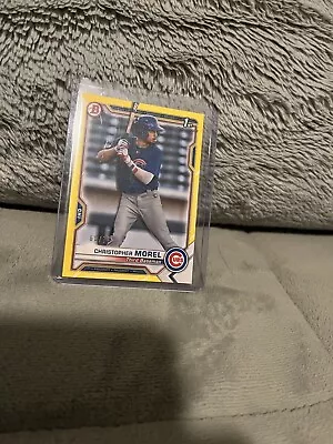 Christopher Morel 2021 1st Bowman RC Yellow Paper /75 Cubs • $45