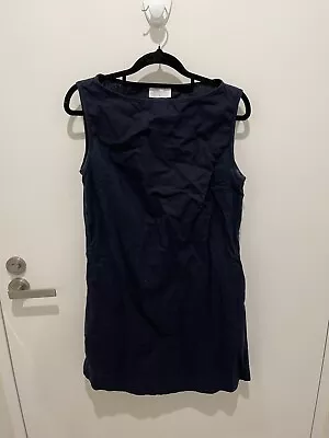 Vanishing Elephant Navy Shift Dress With Pockets Size 6  • $19