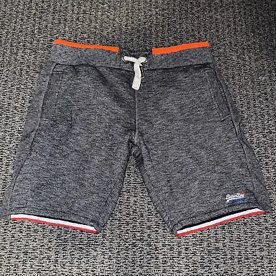 The Superdry Orange Label Drawstring Sweat Shorts Men’s Gray XXL ~ Slim Fit • $14