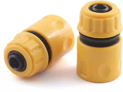 PZRT 2Pcs 1/2 Inch Garden Hose Repair Kit - Yellow ABS Plastic Quick Connect - R • $11.83