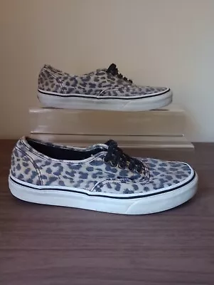 Vans Animal Leopard Print Trainers Womens UK Size 5.5 Casual Shoes Canvas Pumps • £6